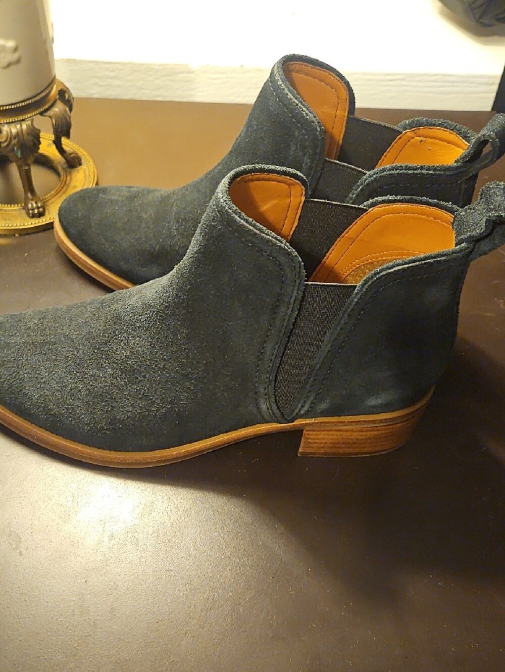 Lucky Brand Suede Chukka Boots in Dark Blue